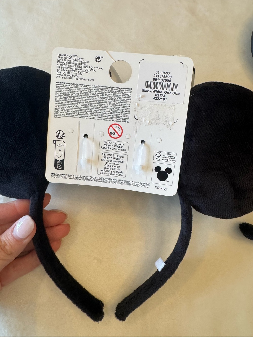 Set of 2! BRAND NEW! Minnie Ear Headbands with Polka Dot Bow & Gold Accent Ears - Picture 3 of 5